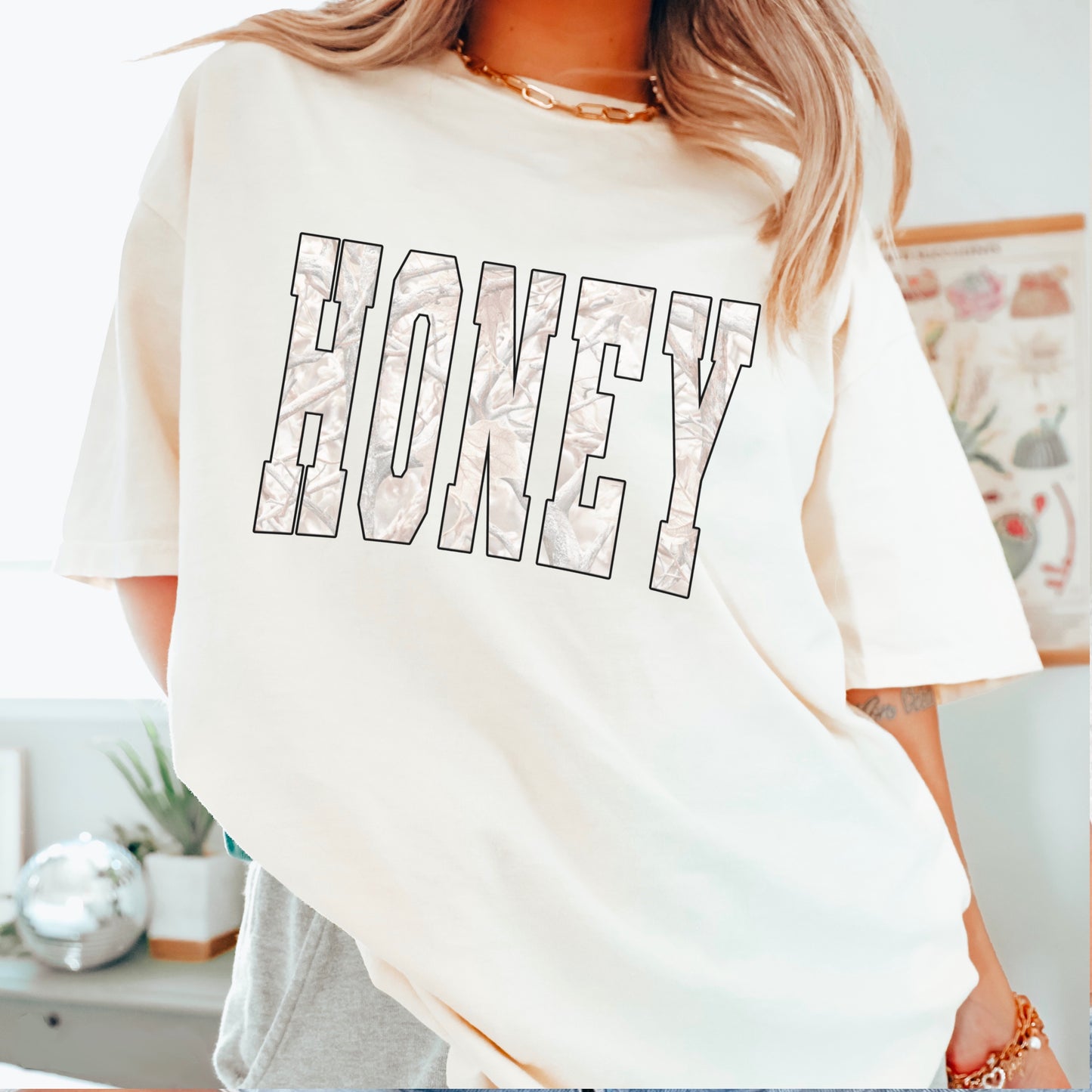 Honey Comfort Color Graphic Tee