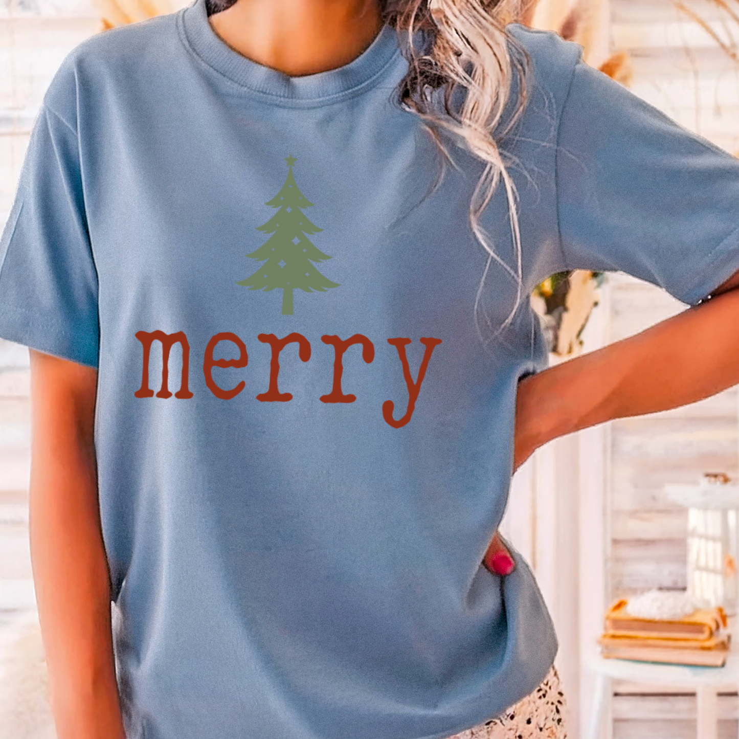 Merry Comfort Color Graphic Tee