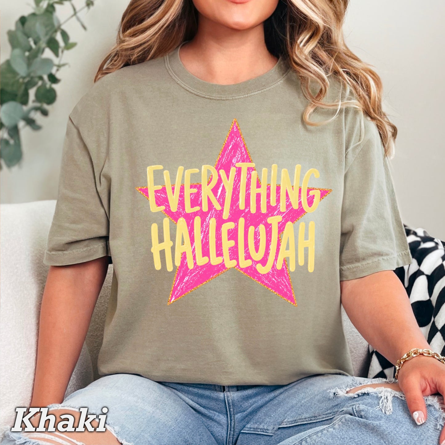Everything Hallelujah Comfort Color Graphic Tee