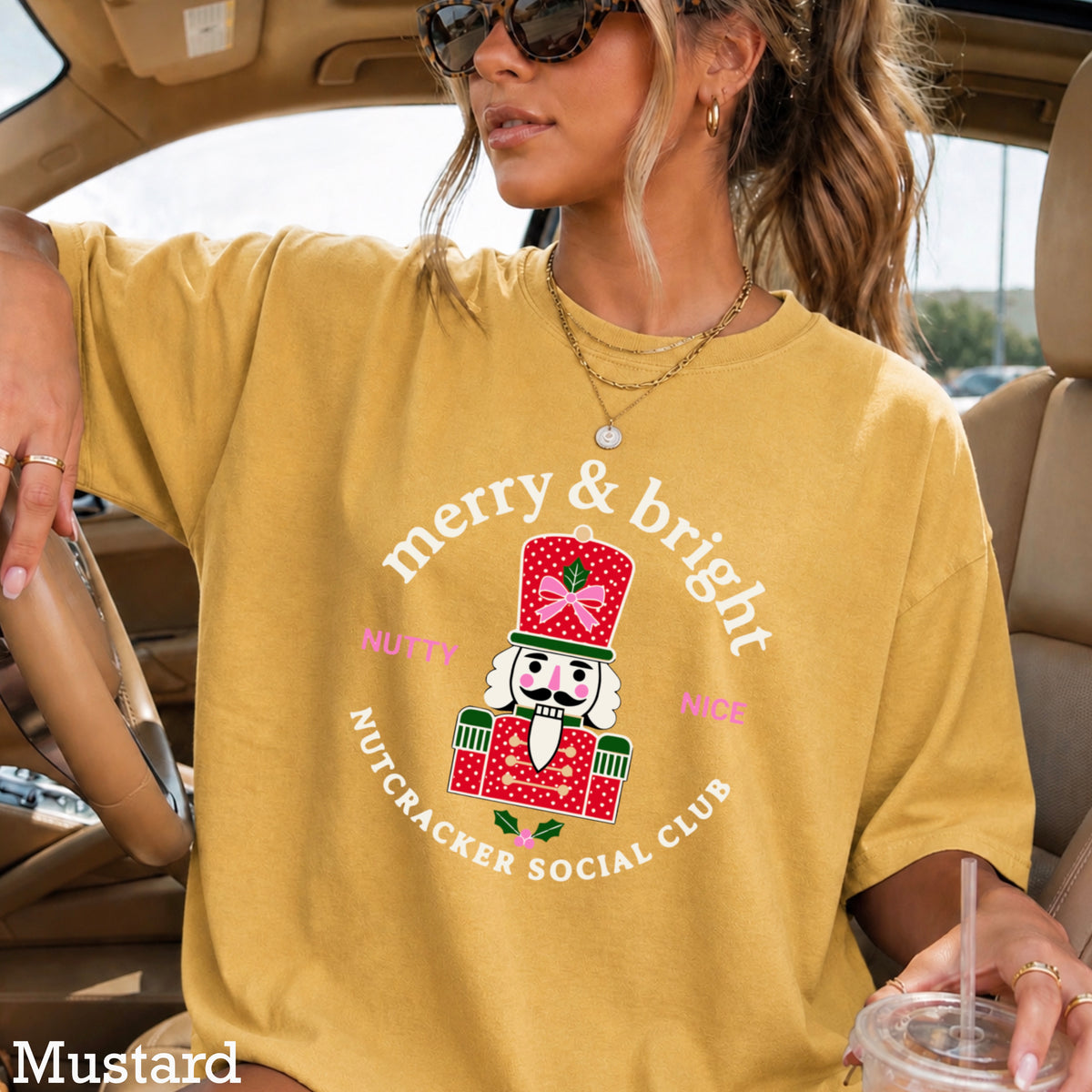 Nutcracker Social Club Christmas Comfort Color Graphic Tee