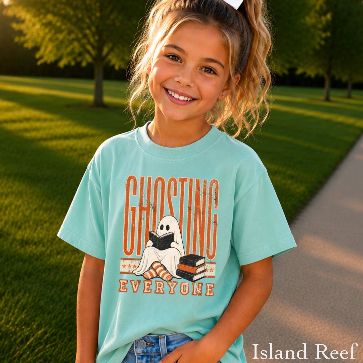 Ghosting People Halloween Youth Comfort Color T-Shirt