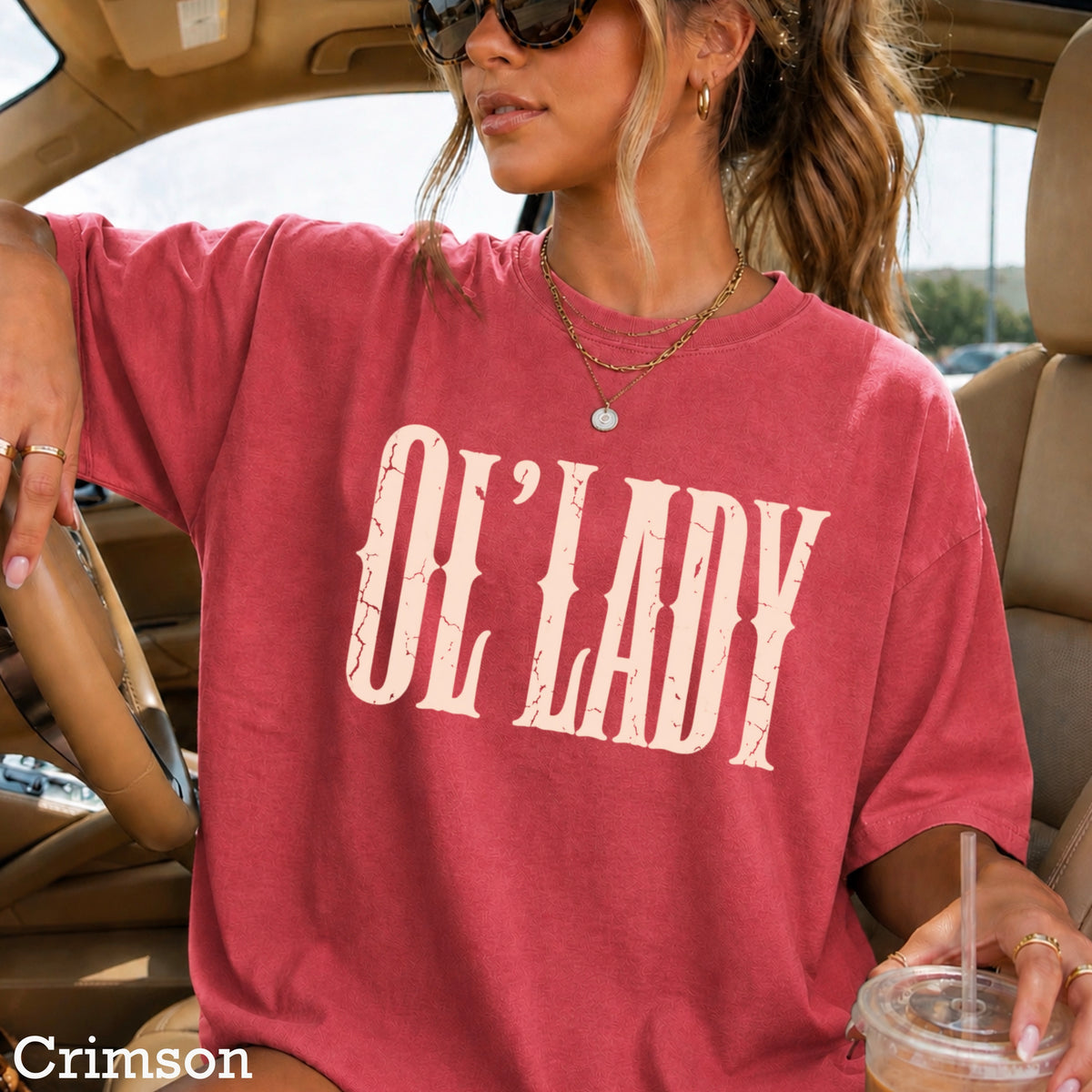 Ol’ Lady Comfort Color Graphic Tee