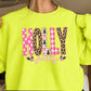 Leopard Holly Jolly Christmas Crewneck Sweatshirt