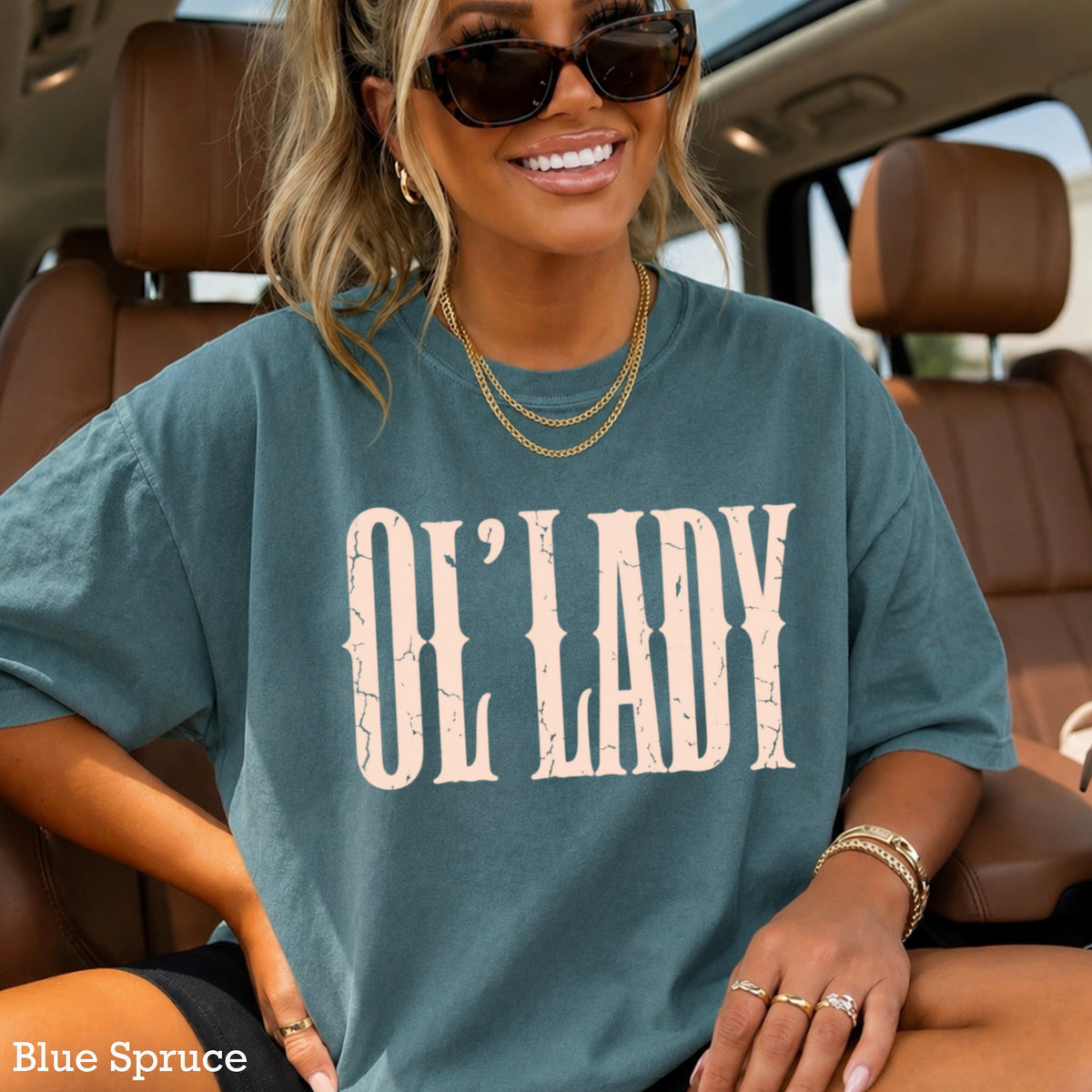 Ol’ Lady Comfort Color Graphic Tee