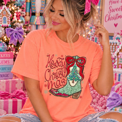 Howdy Christmas Comfort Color Graphic Tee