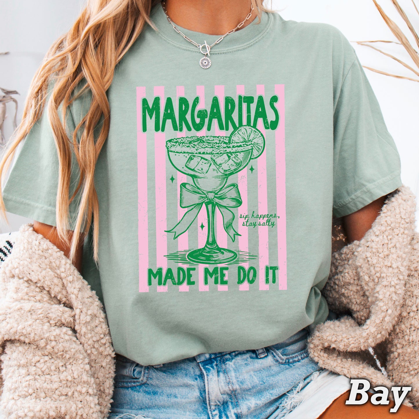 Margaritas Made Me Do It Comfort Color Graphic Tee