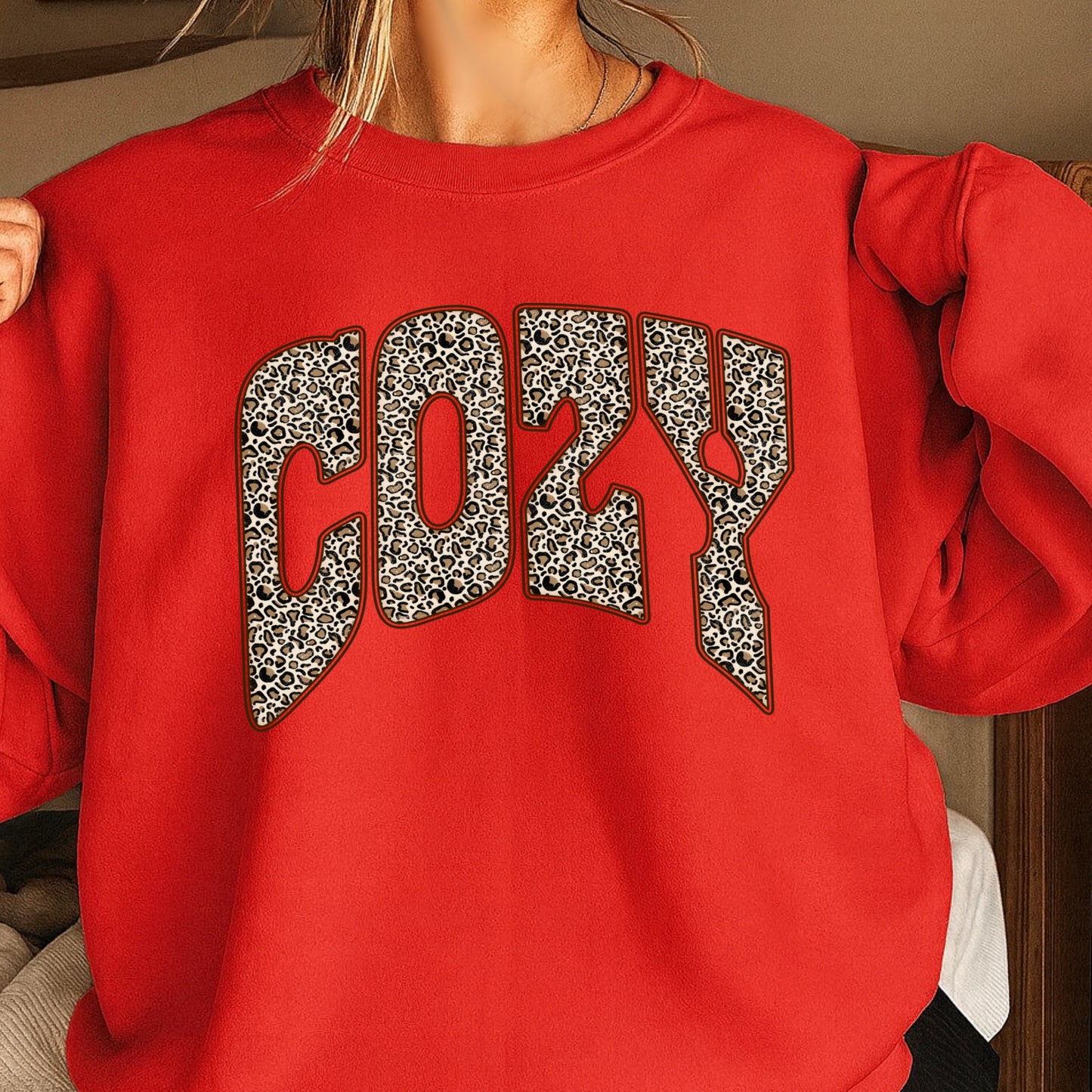 Leopard Cozy Crewneck Sweatshirt