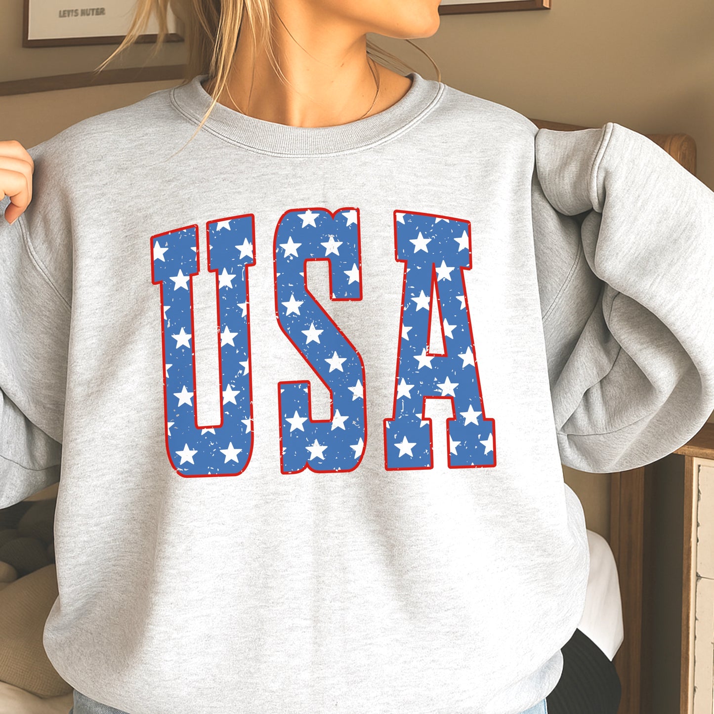 USA Patriotic Crewneck Sweatshirt