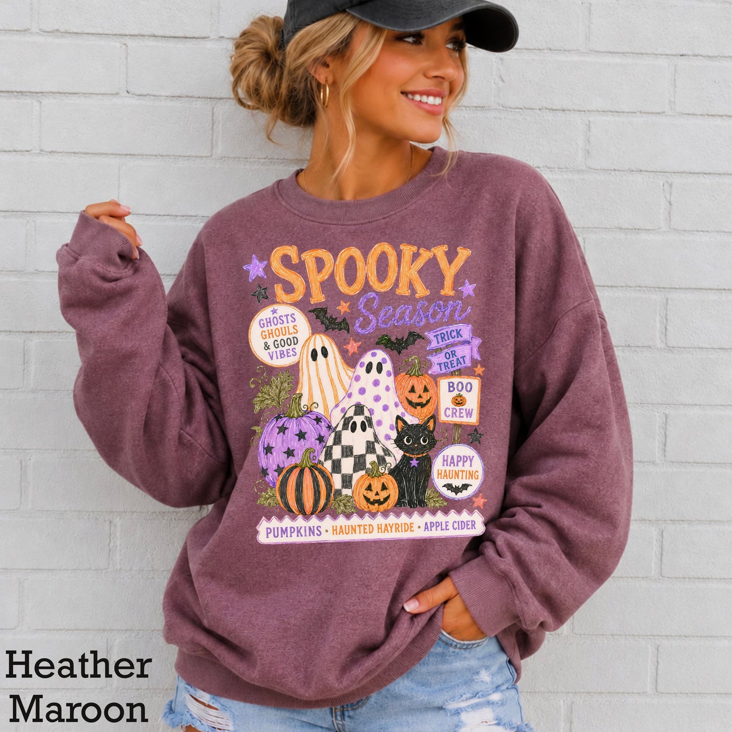 Spooky Season Halloween Crewneck Sweatshirt