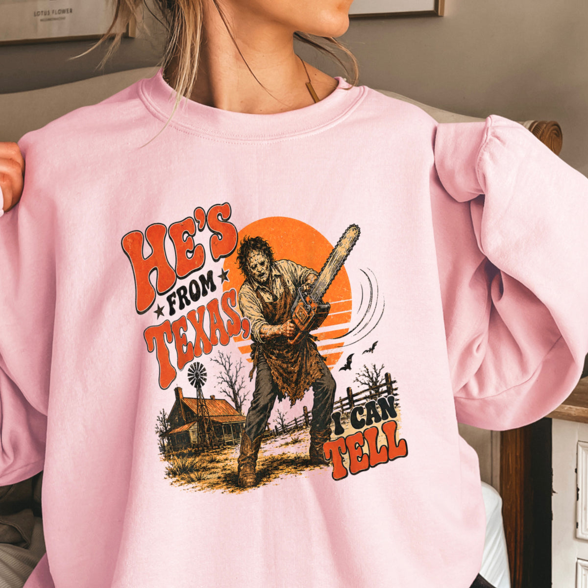 He’s From Texas Halloween Sweatshirt