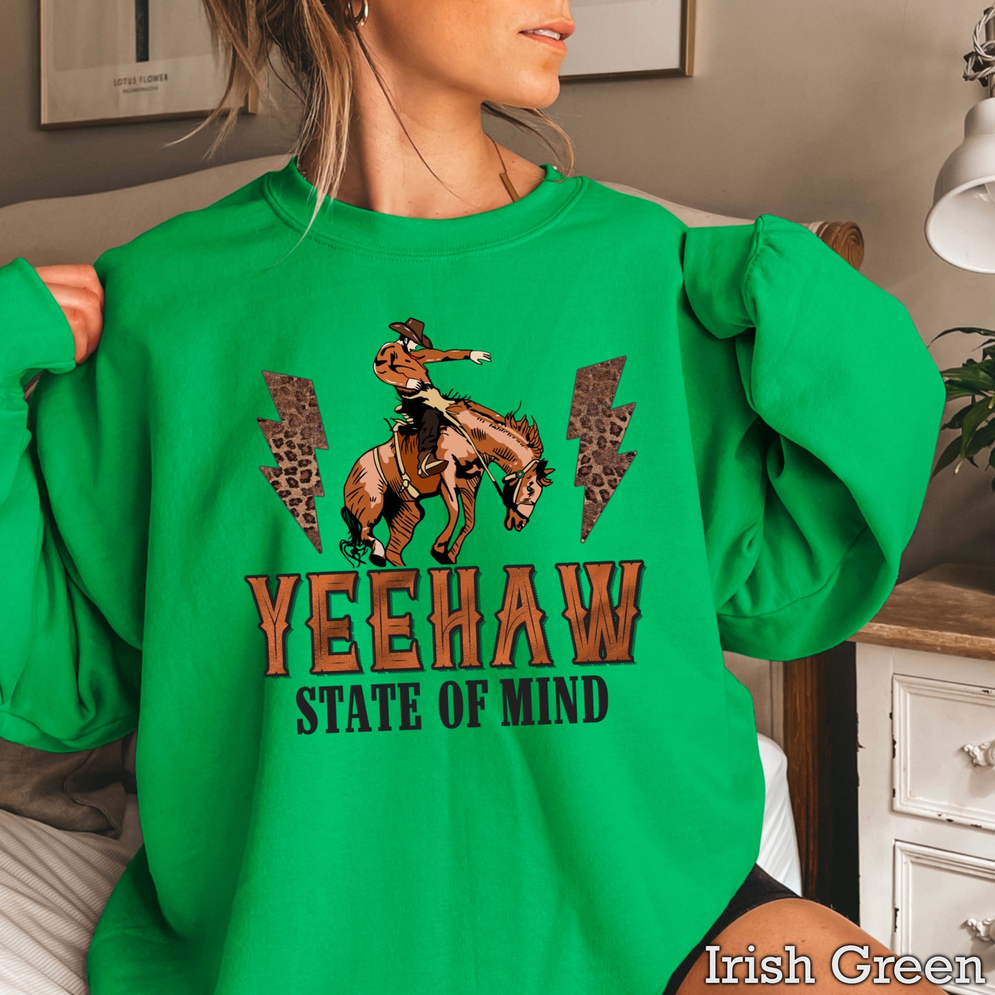 Yeehaw State Of Mind Crewneck Sweatshirt
