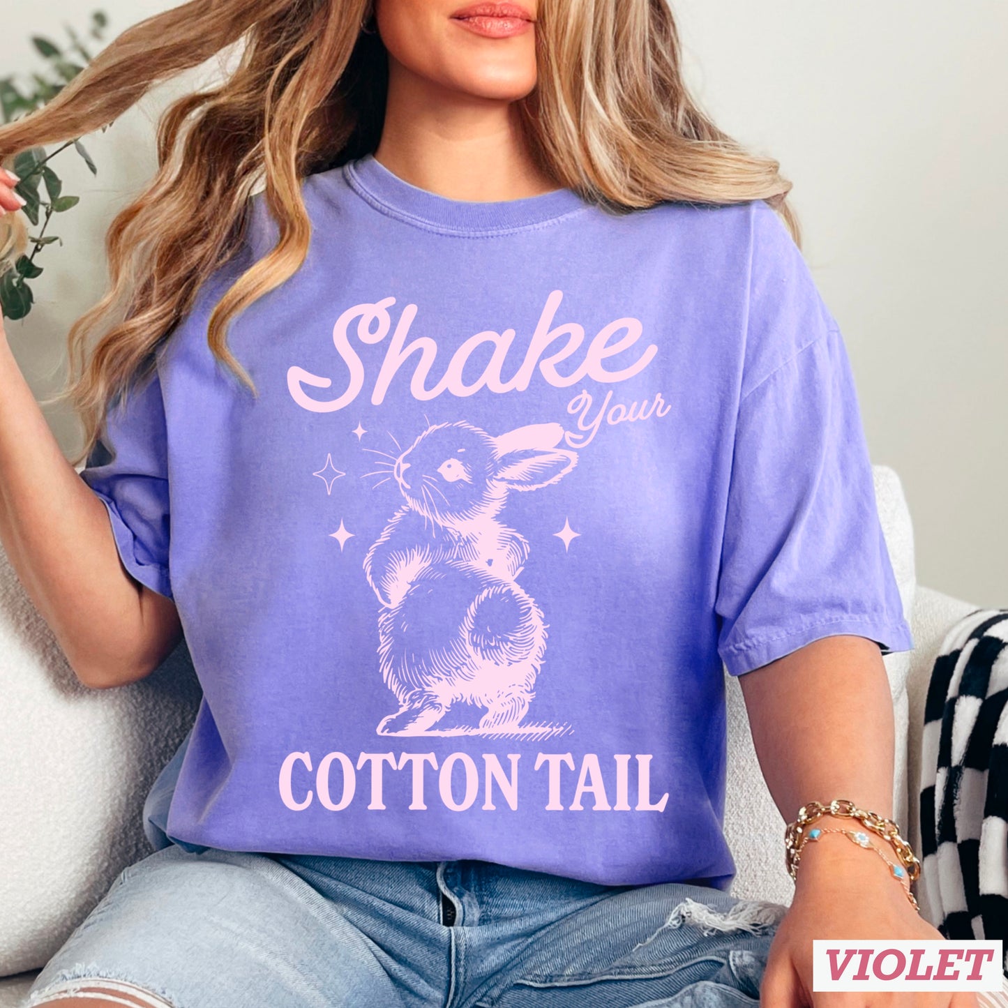 Shake Your Cotton Tail Easter Comfort Color Graphic Tee