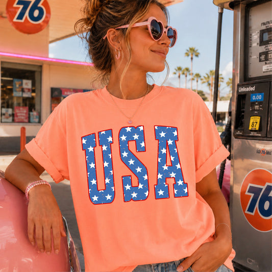USA Patriotic Comfort Color Graphic Tee