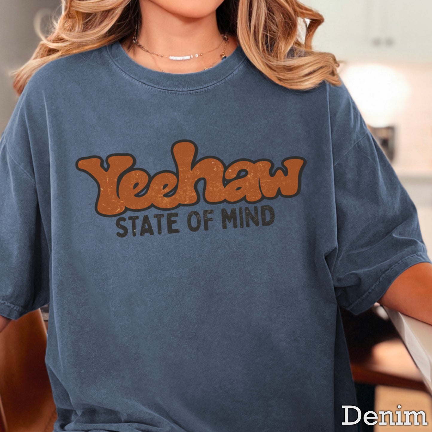 Yeehaw State Of Mind Comfort Color Graphic Tee