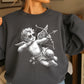 Halftone Cupid Valentine’s Day Crewneck Sweatshirt