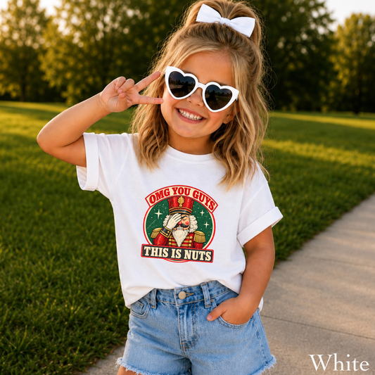 OMG You Guys This Is Nuts Christmas Youth Comfort Color T-Shirt