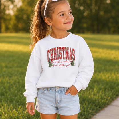 It's The Most Wonderful Time Of The Year Christmas Youth Crewneck Sweatshirt