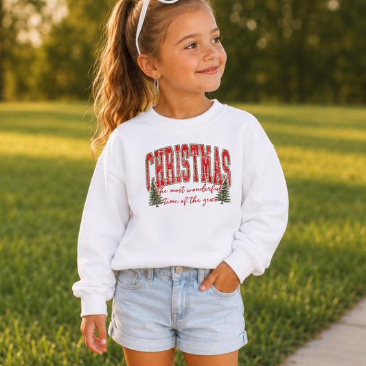 It's The Most Wonderful Time Of The Year Christmas Youth Crewneck Sweatshirt
