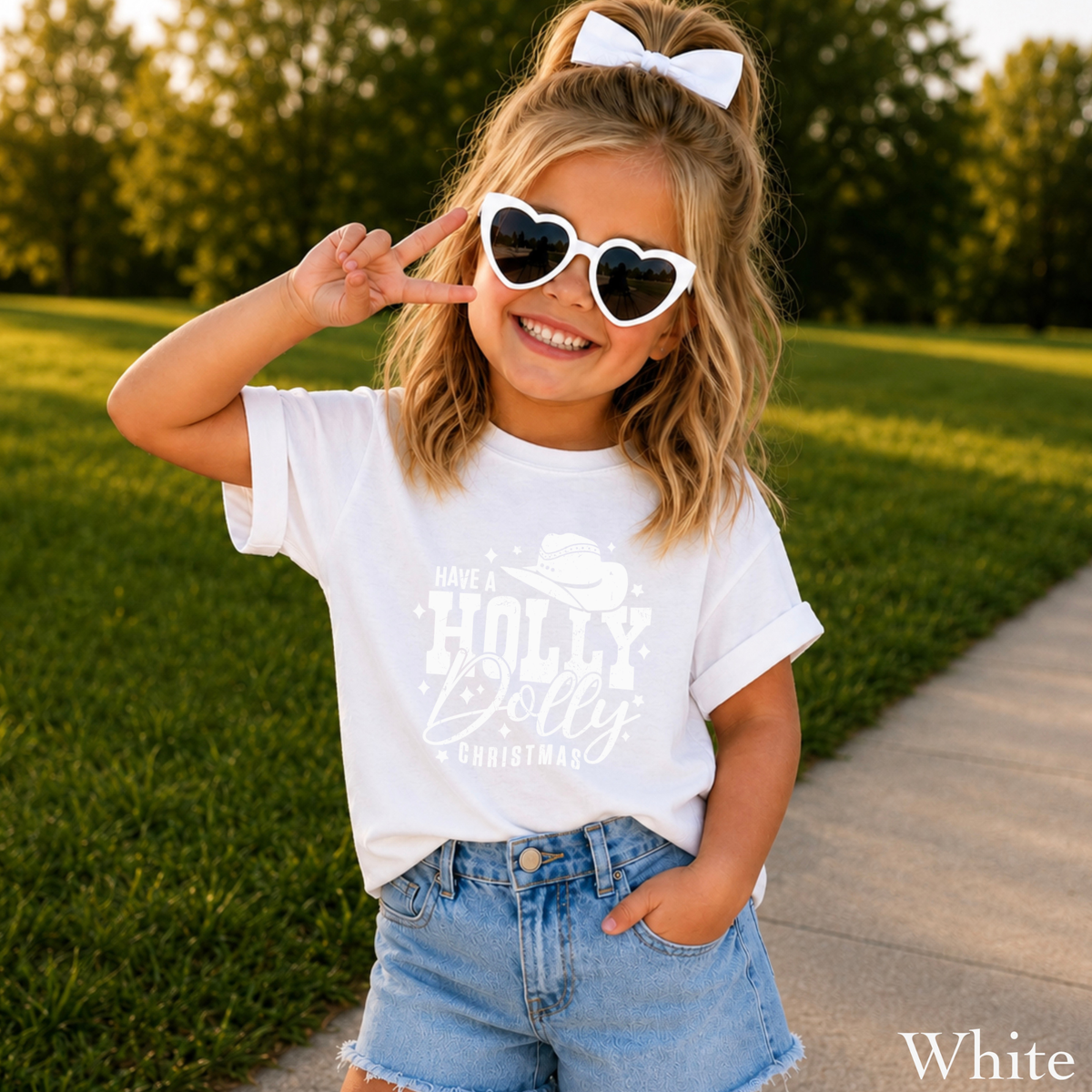 Have A Holly Christmas Youth Comfort Color T-Shirt