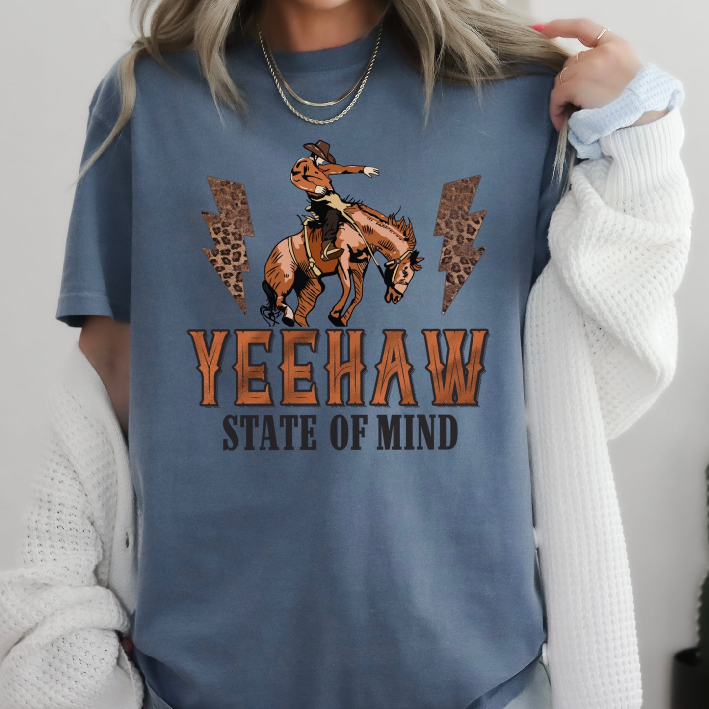 Yeehaw State Of Mind  Comfort Color Graphic Tee