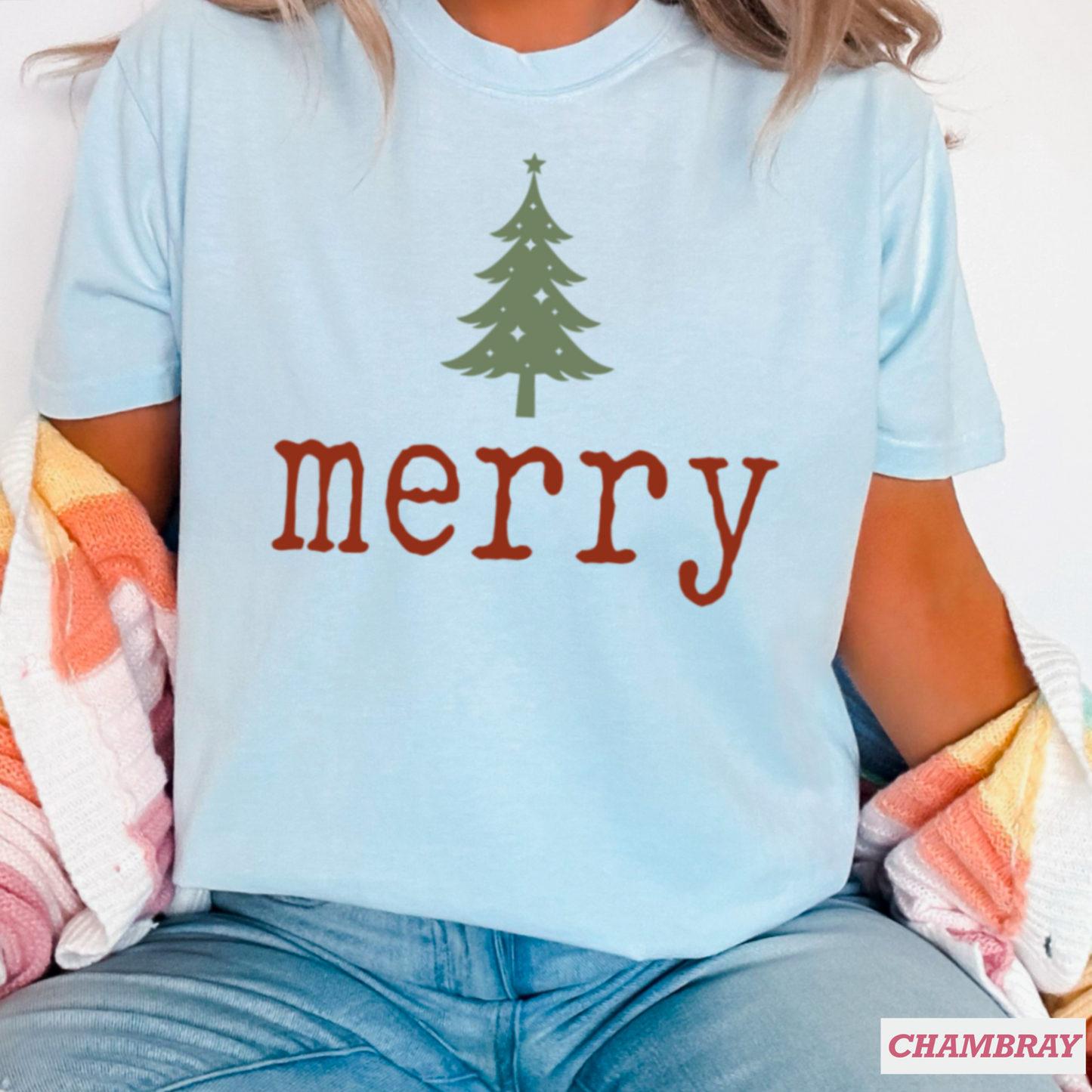 Merry Comfort Color Graphic Tee