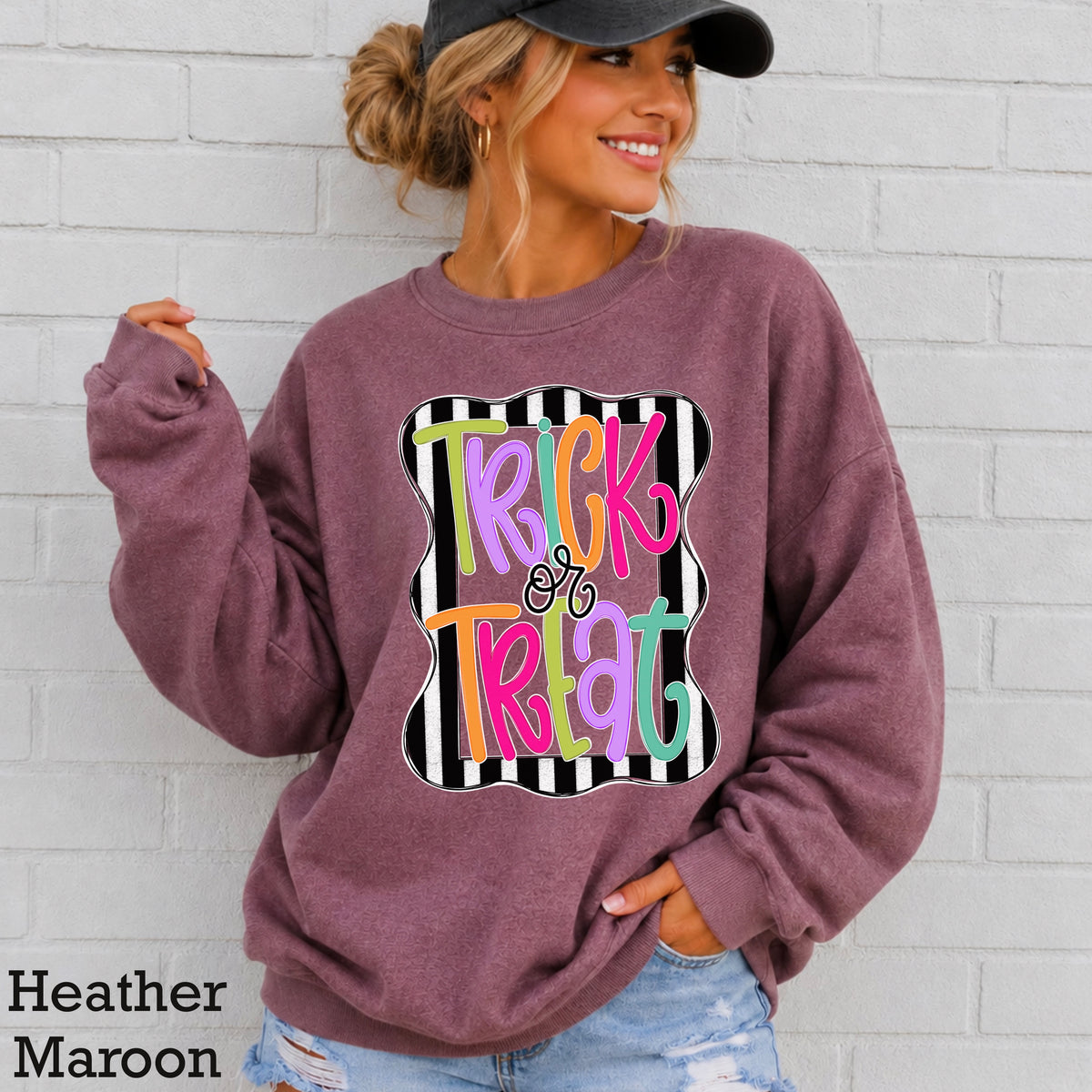 Trick Or Treat Halloween Crewneck Sweatshirt