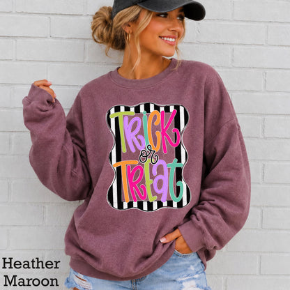 Trick Or Treat Halloween Crewneck Sweatshirt