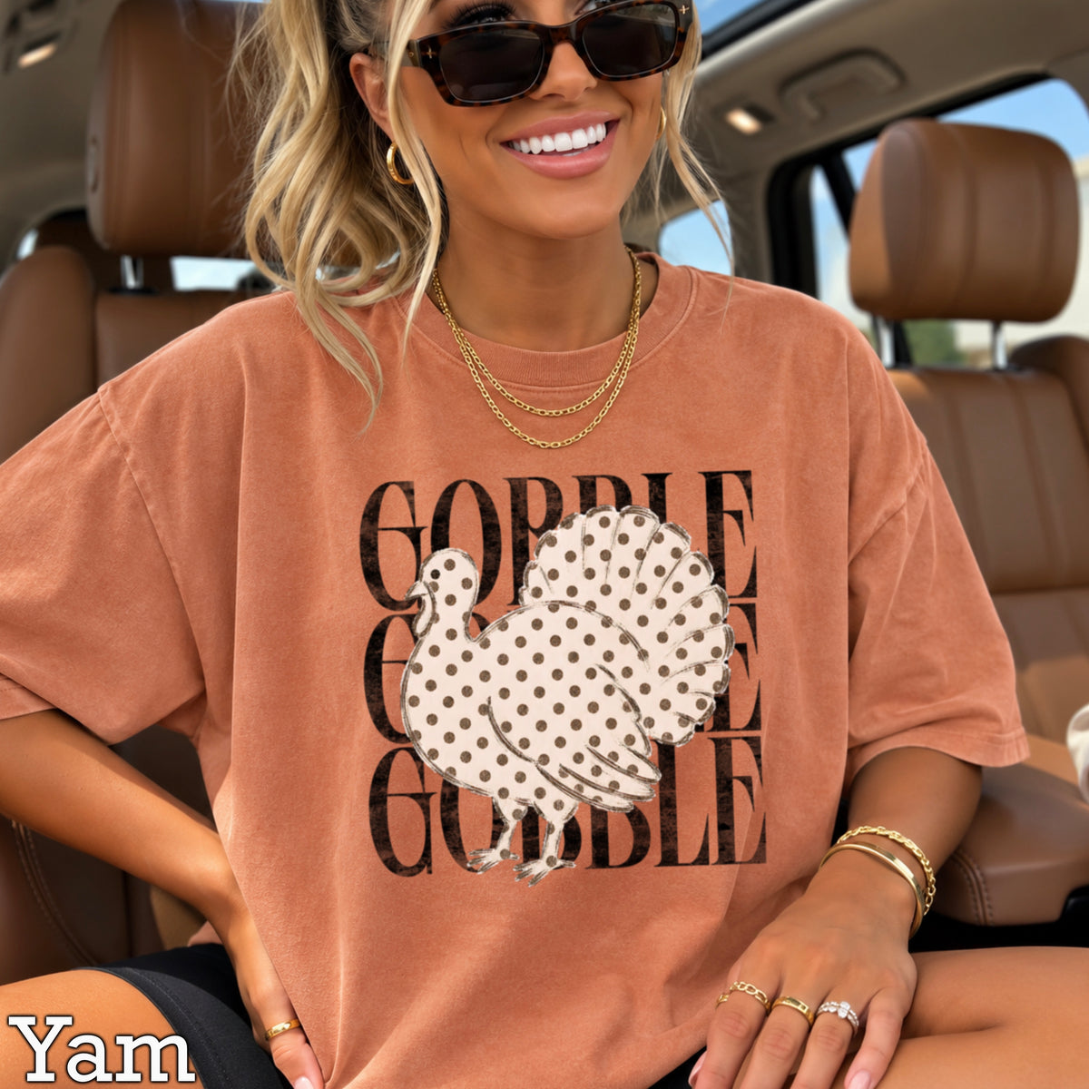 Gobble Thanksgiving Comfort Color Graphic Tee