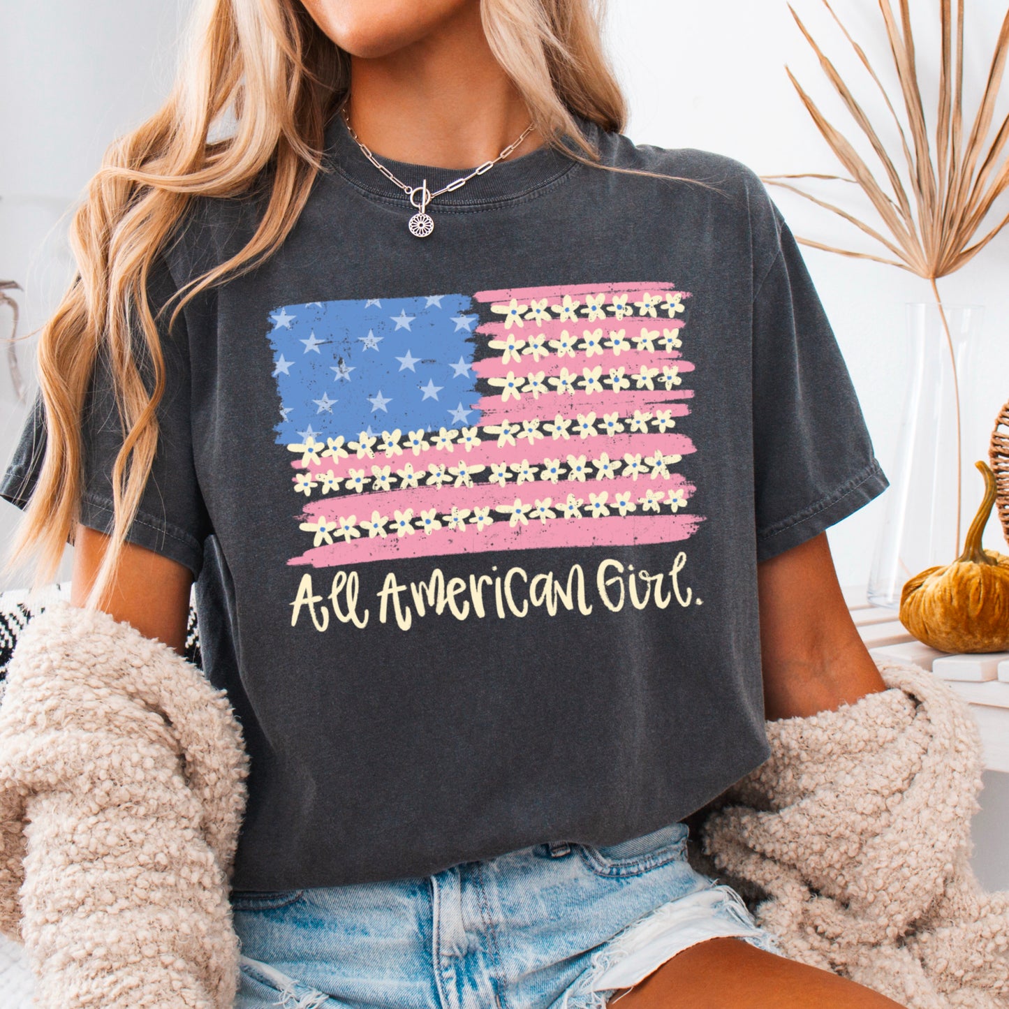 All American Girl Comfort Color Graphic Tee
