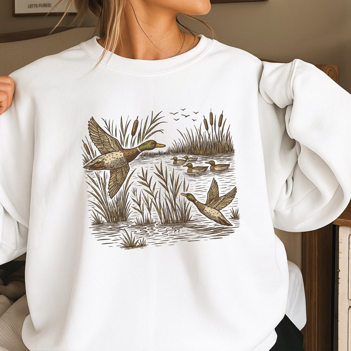 Mallard Duck Crewneck Sweatshirt