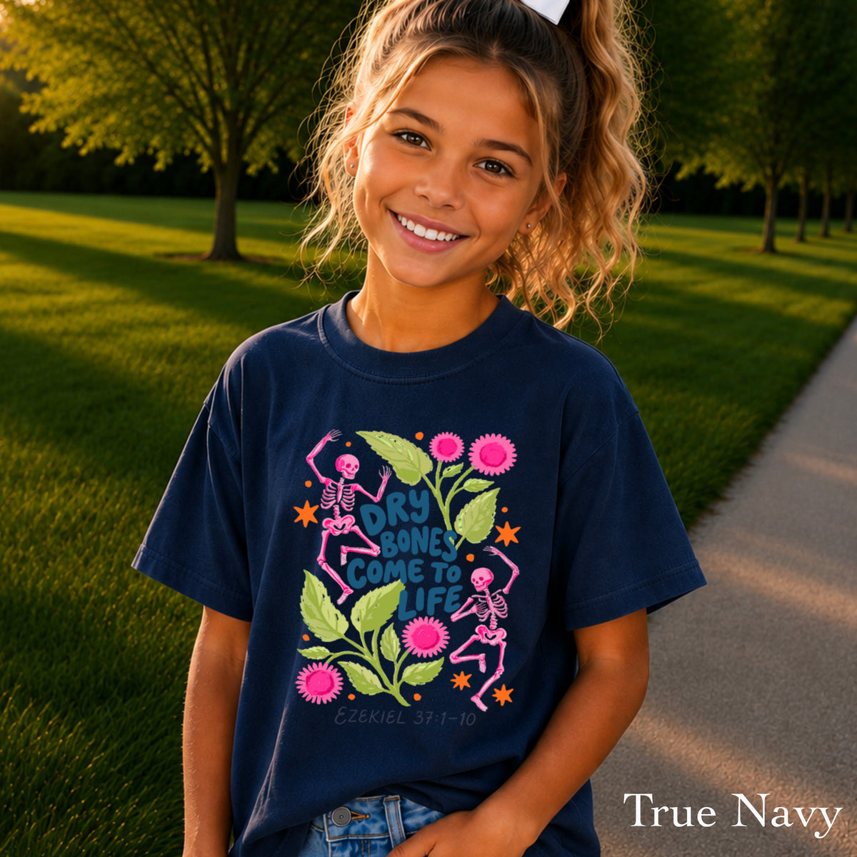 Dry Bones Come To Life Youth Comfort Color Christian T-Shirt