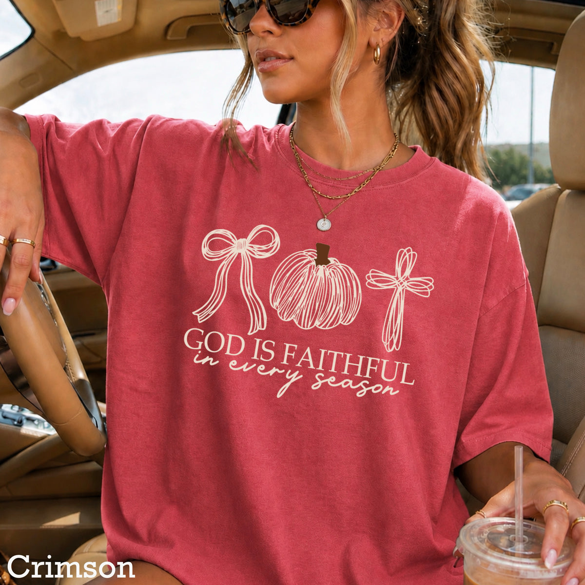 God Is Faithful In Every Season Comfort Color Graphic Tee