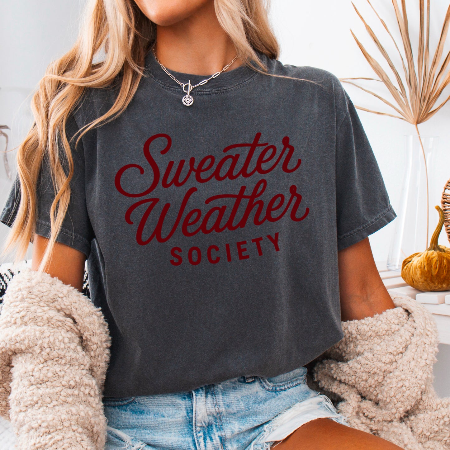 Sweater Weather Society Comfort Color Graphic Tee