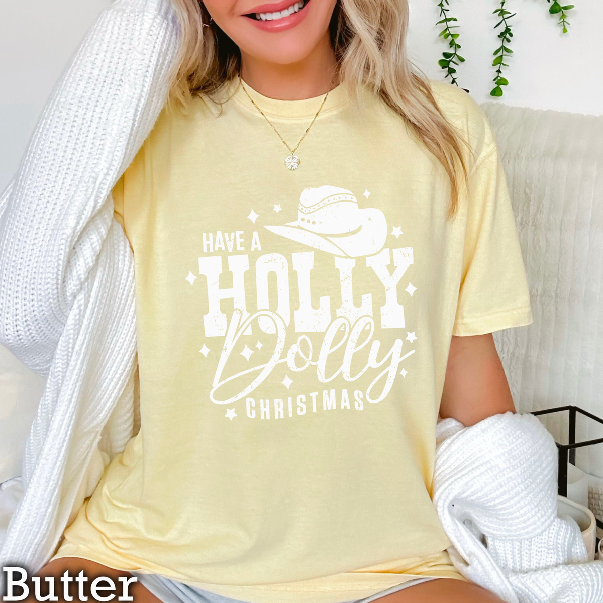 Have A Holly Christmas Comfort Color Graphic Tee