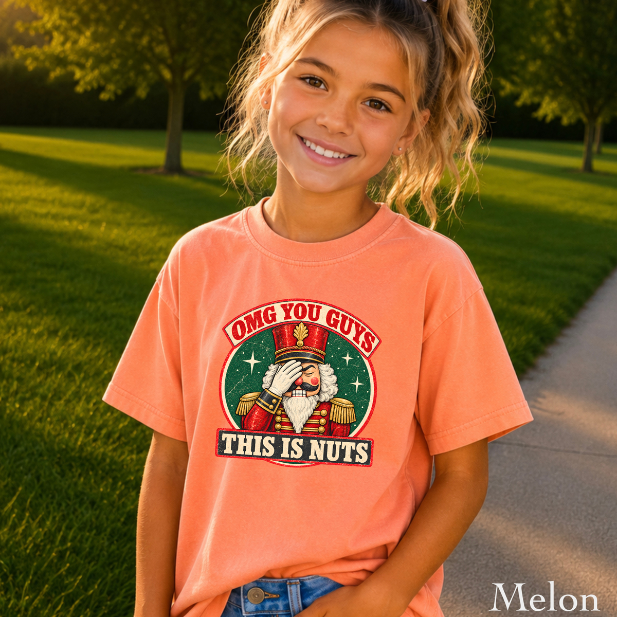OMG You Guys This Is Nuts Christmas Youth Comfort Color T-Shirt
