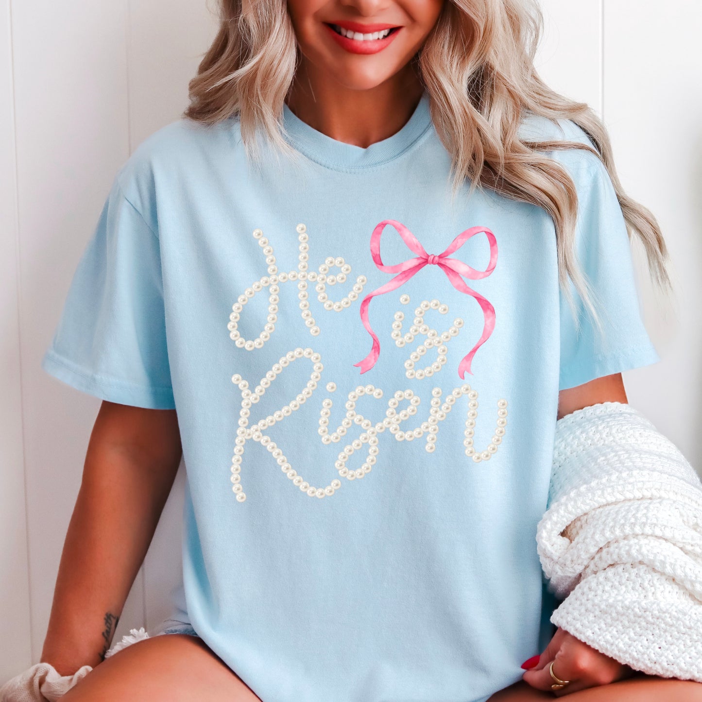 He Is Risen Easter Comfort Color Graphic Tee