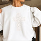 Snow Leopard Cross Christian Crewneck Sweatshirt