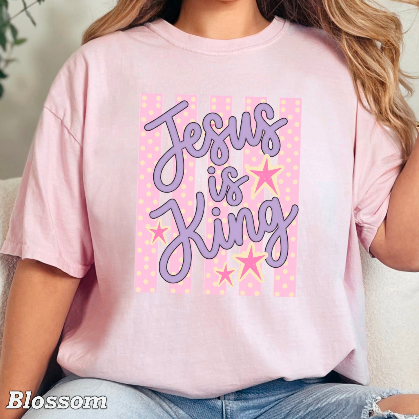 Jesus Is King Comfort Color Graphic Tee