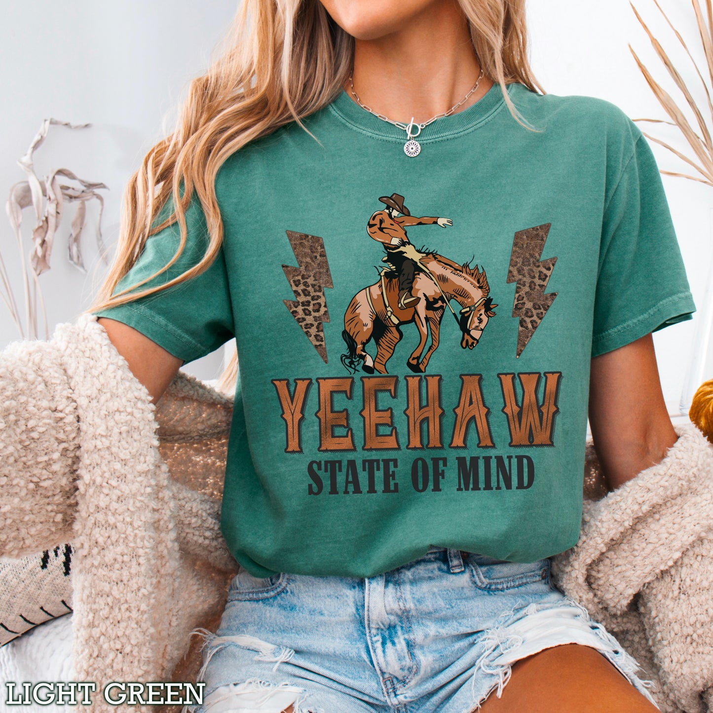 Yeehaw State Of Mind  Comfort Color Graphic Tee