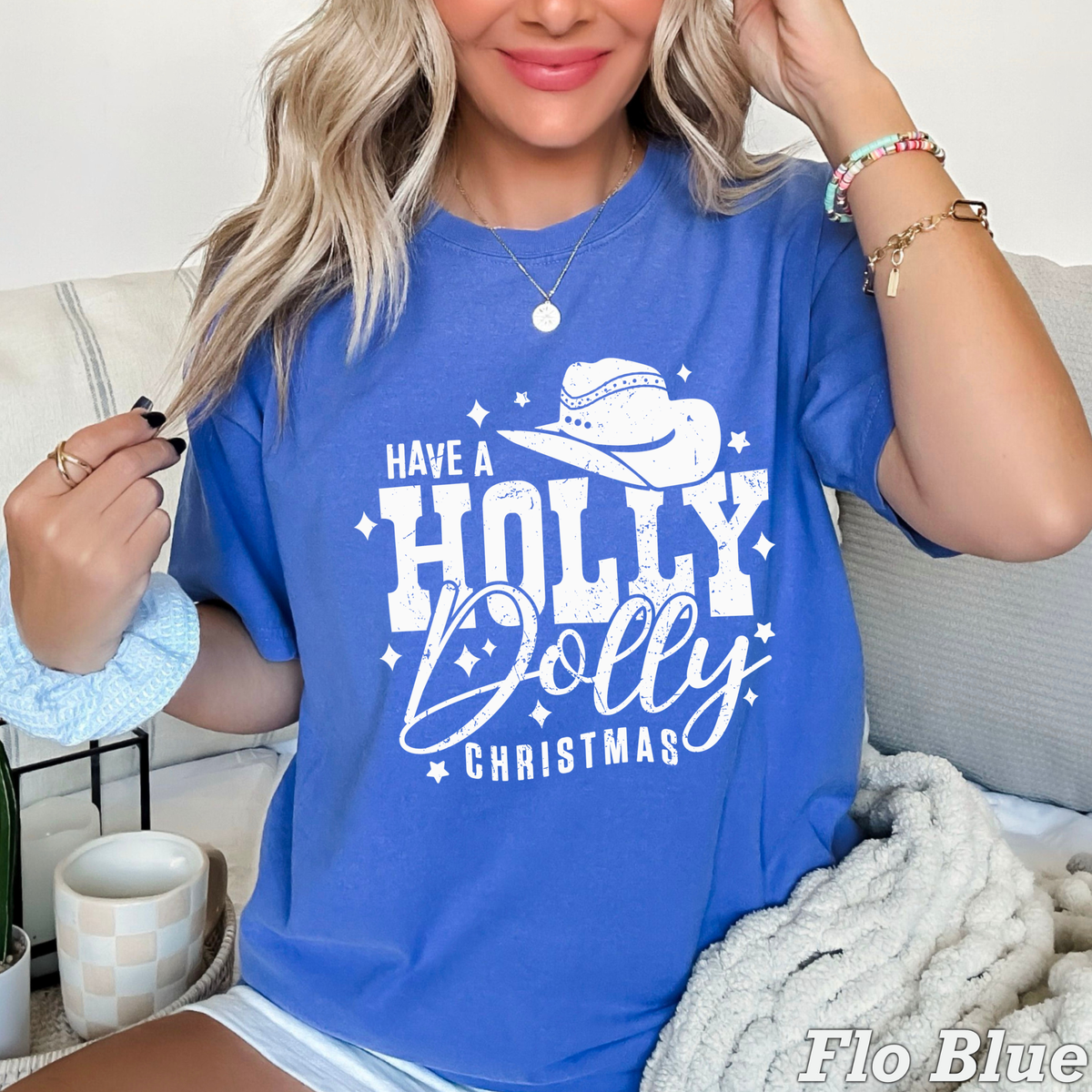Have A Holly Christmas Comfort Color Graphic Tee