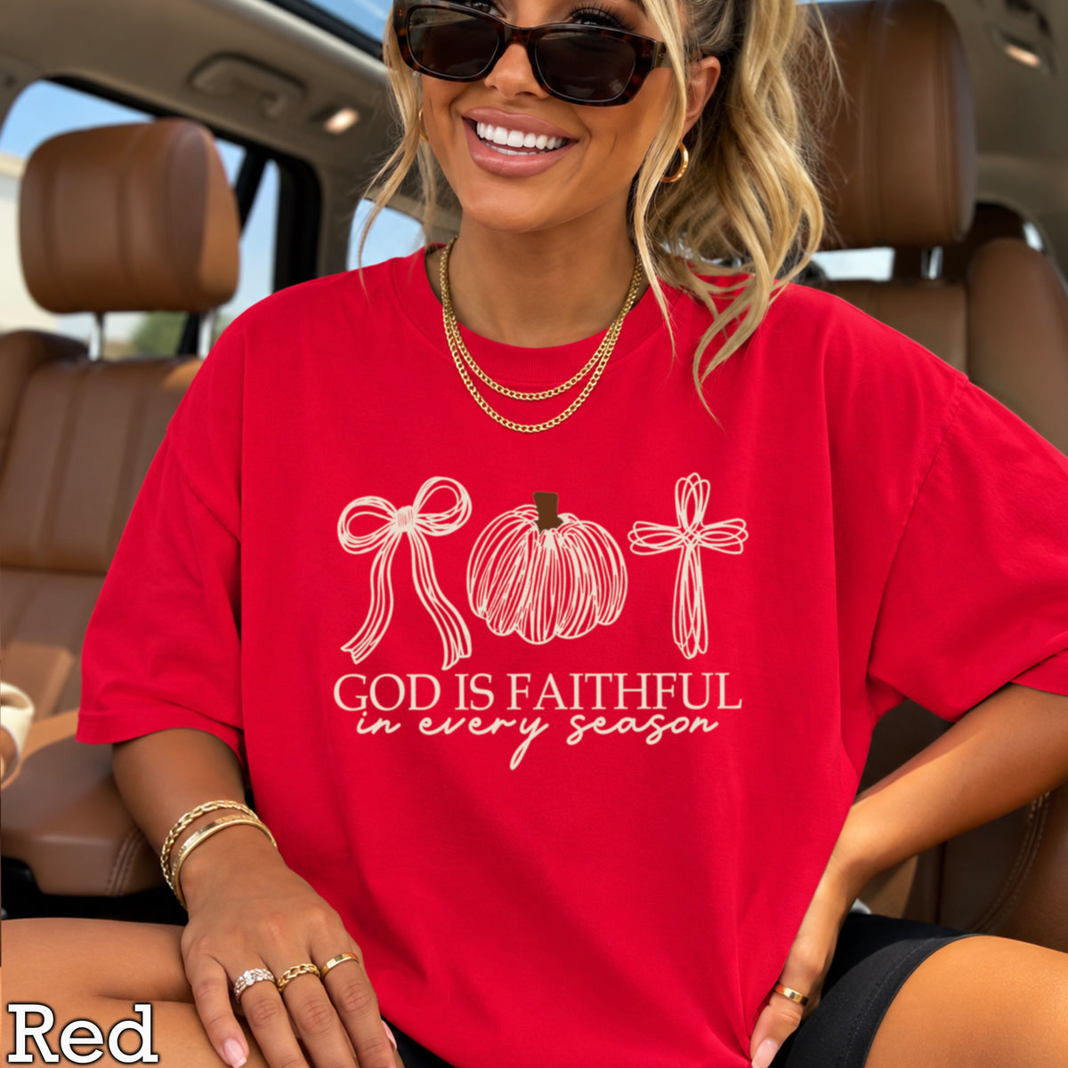 God Is Faithful In Every Season Comfort Color Graphic Tee