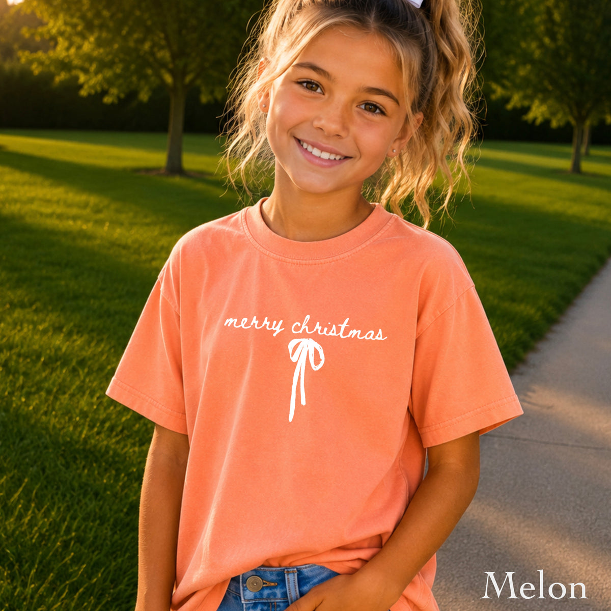 Merry Christmas Youth Comfort Color T-Shirt