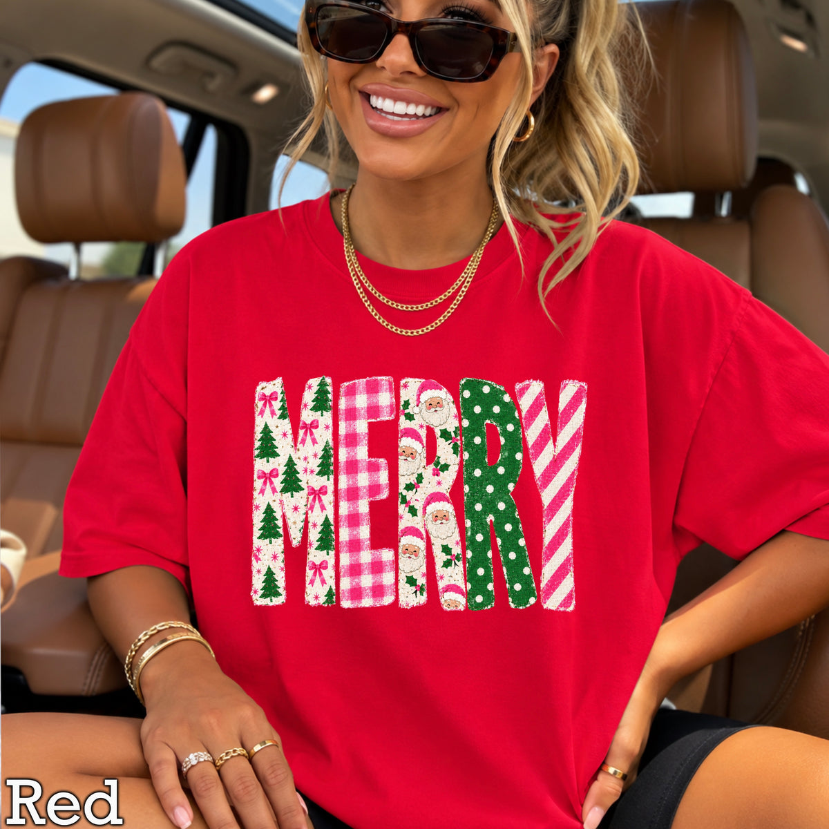 Merry Christmas Comfort Color Graphic Tee