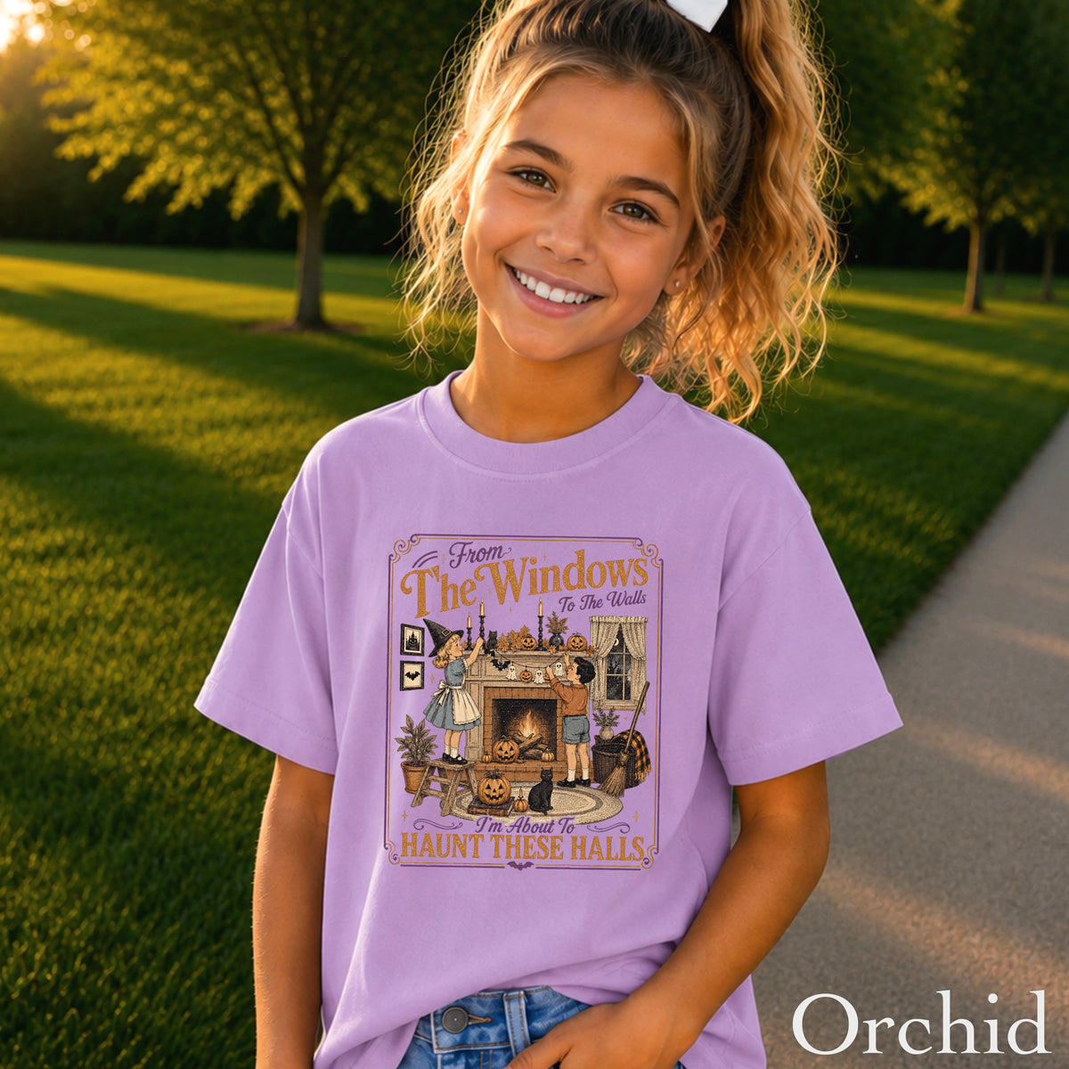 From The Window To The Walls Halloween Youth Comfort Color T-Shirt