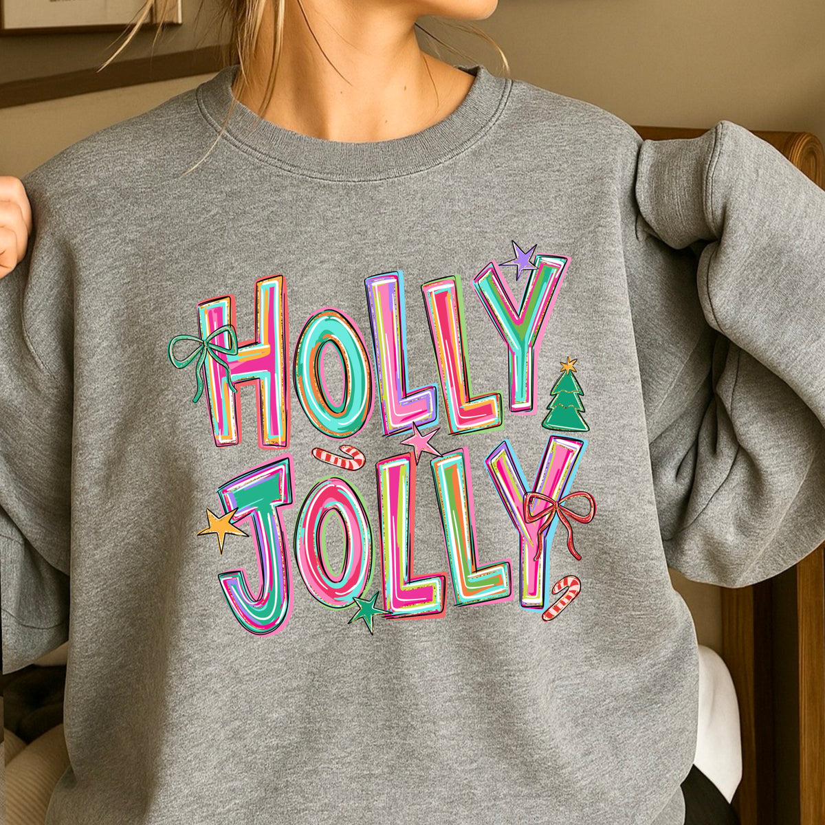 Holly Jolly Christmas Crewneck Sweatshirt