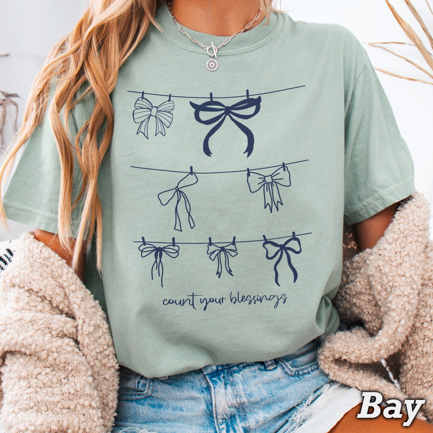 Count Your Blessings Christian Comfort Color Graphic Tee