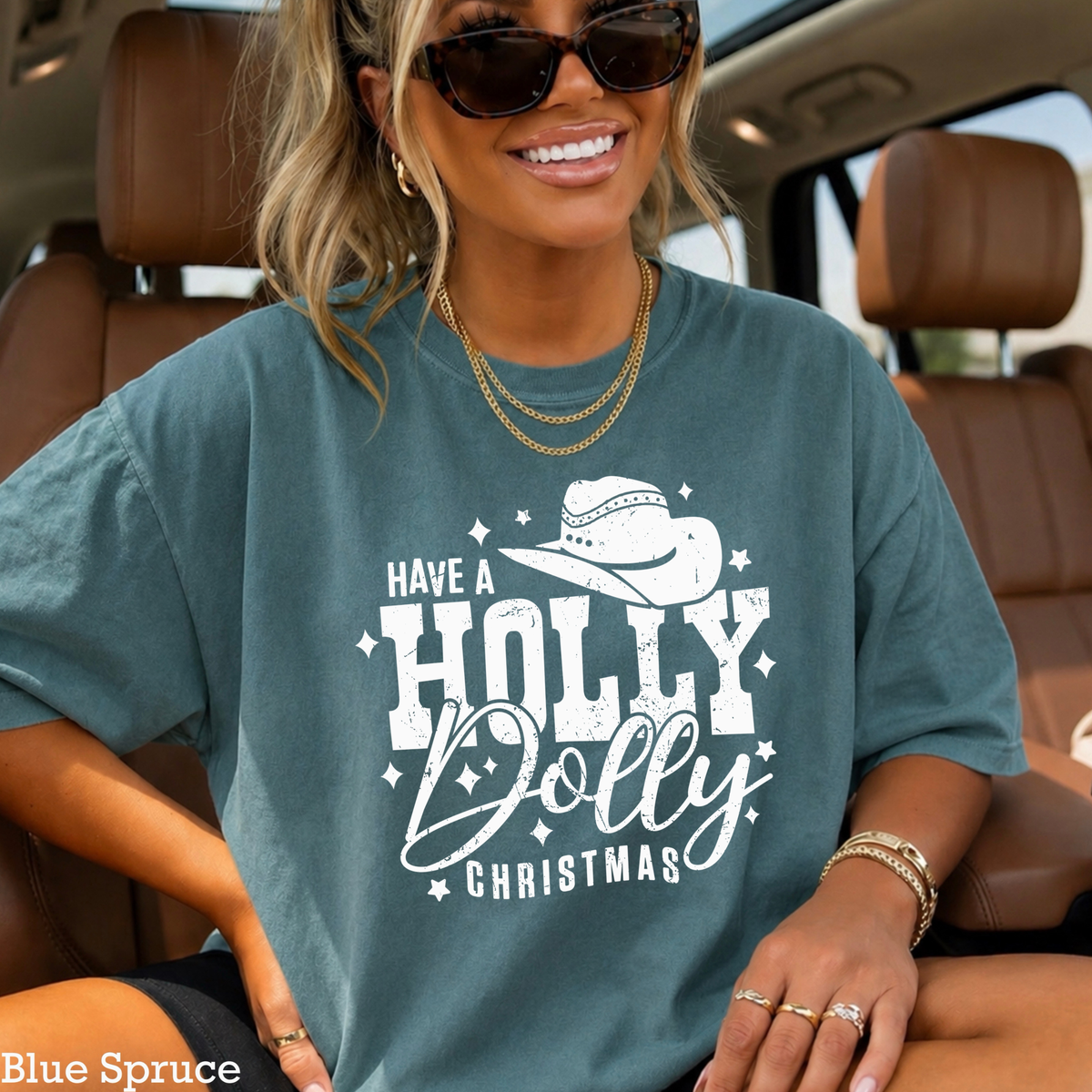 Have A Holly Christmas Comfort Color Graphic Tee