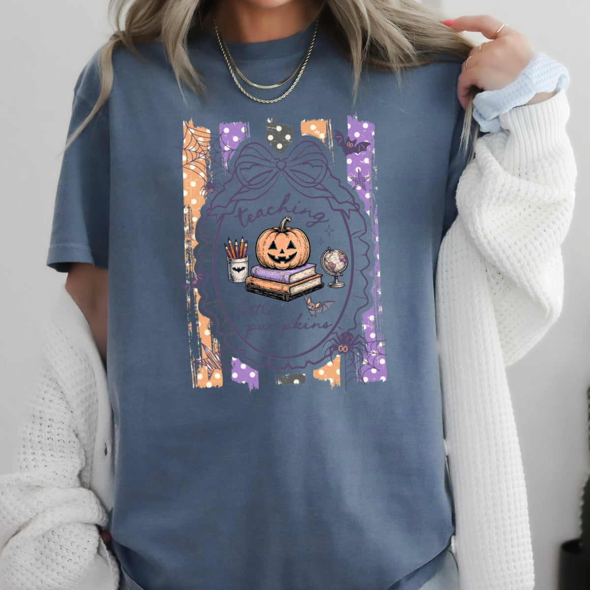 Teaching Little Pumpkins Comfort Color Graphic Tee