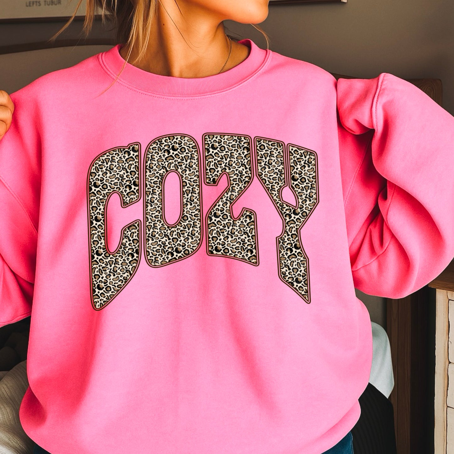 Leopard Cozy Crewneck Sweatshirt