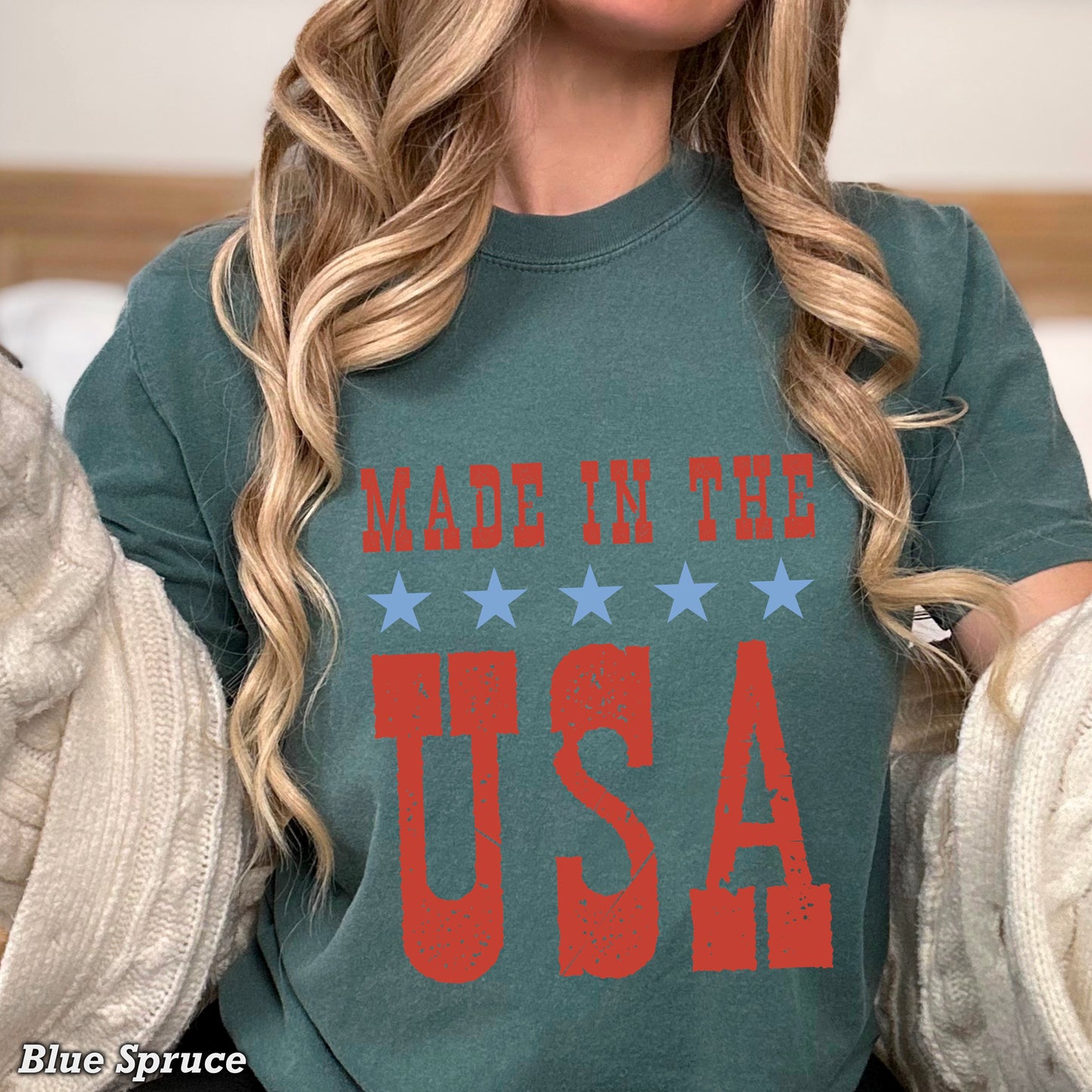 Made InThe USA July 4th Comfort Color Graphic Tee